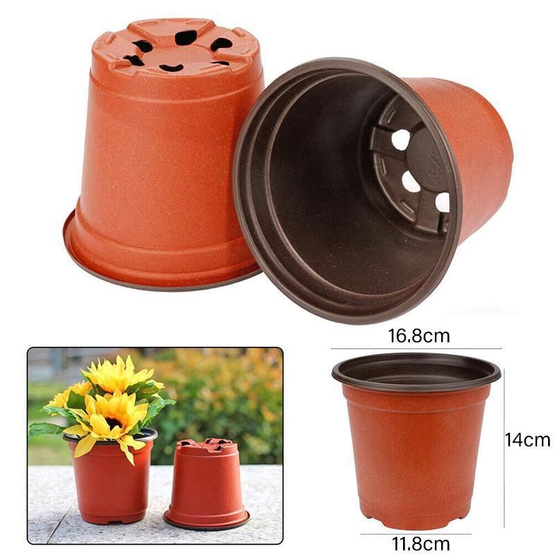 Plastic Plant Pots 100PCS 5Sizes Nursery Seedlings Pot Growing Container - Discount Packaging Warehouse