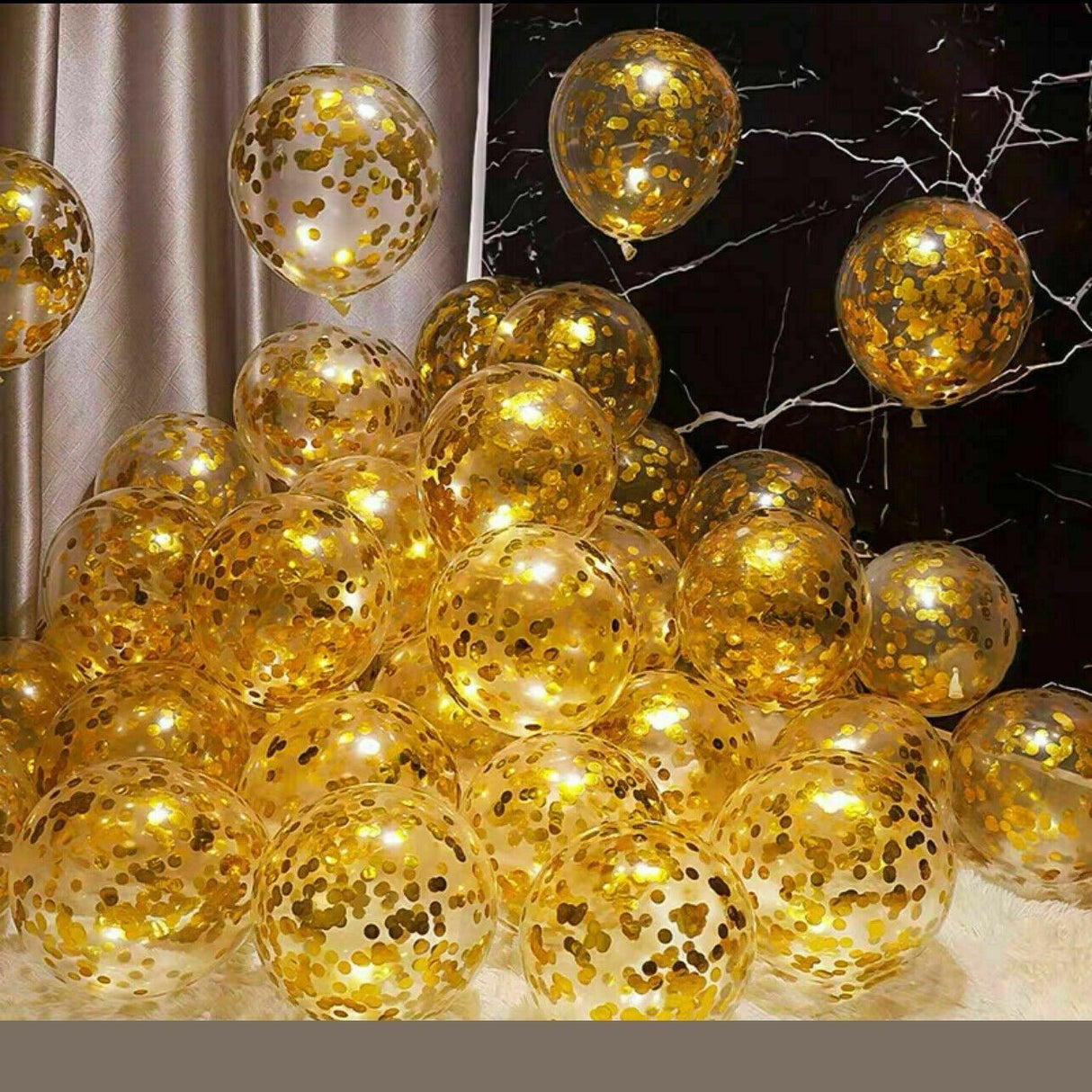 30cm Confetti Balloons Glitter Clear Latex 10PCS