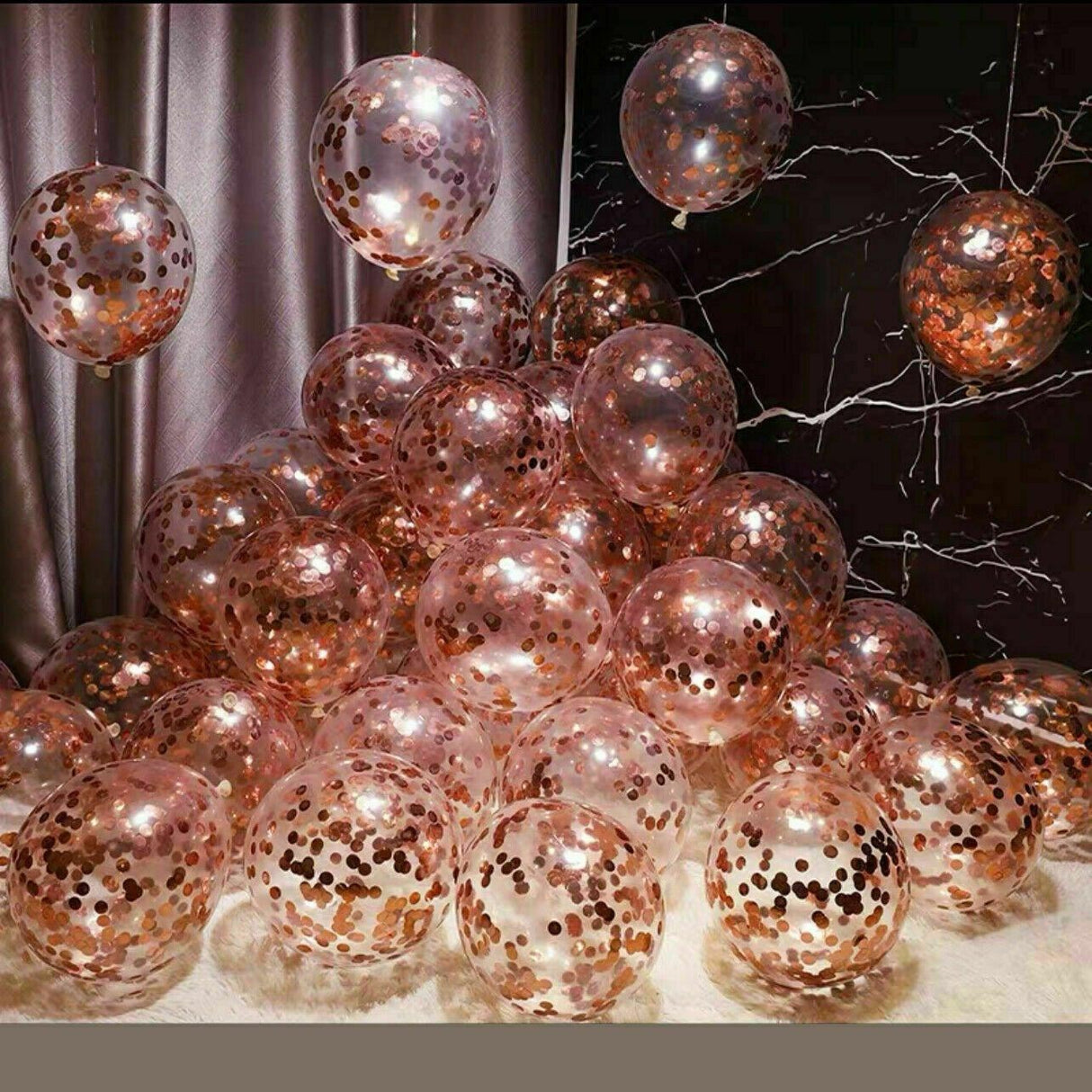 30cm Confetti Balloons Glitter Clear Latex 10PCS