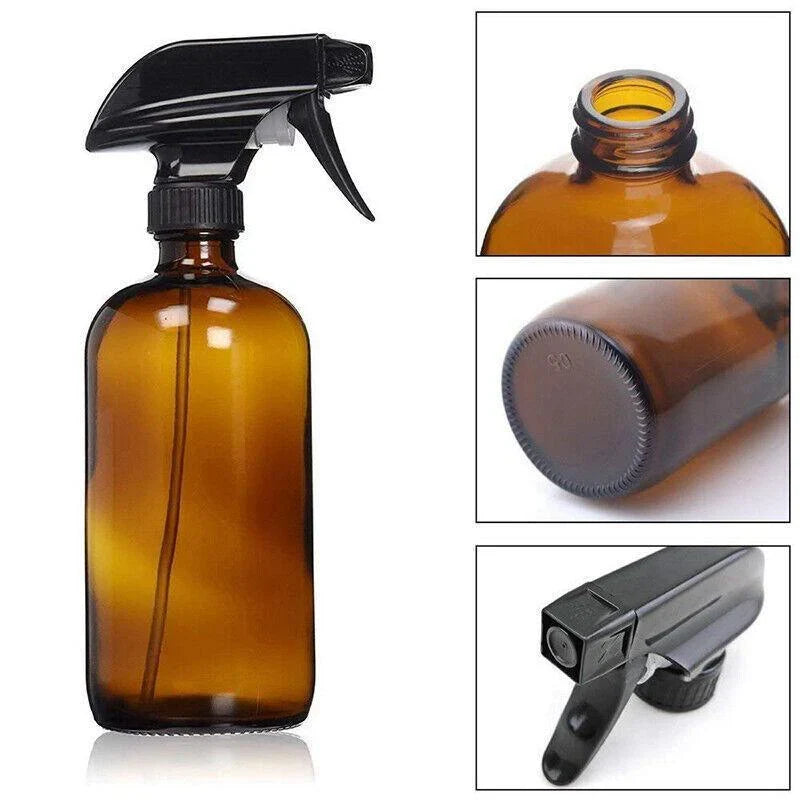 Amber Round Glass Spray Bottles 1-10PCS 500ml