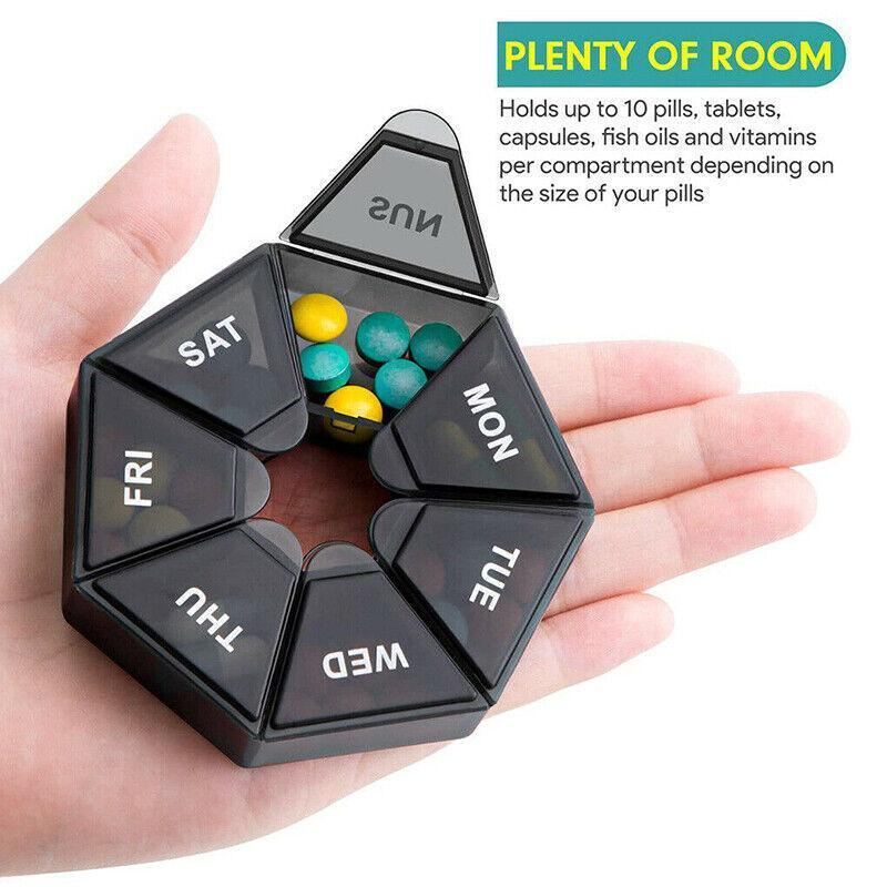 7Day Pill Box Medicine Dispenser 2PCS