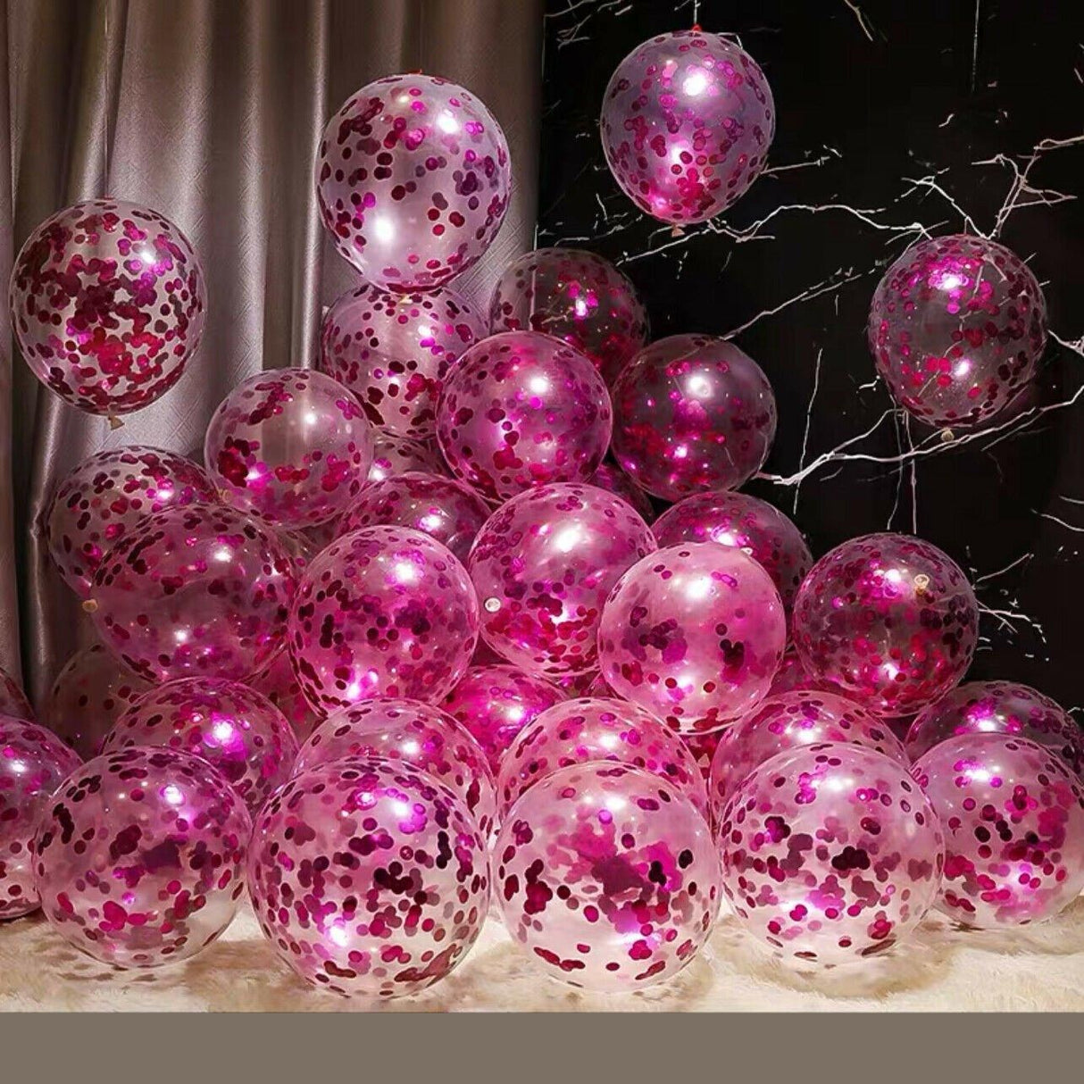 30cm Confetti Balloons Glitter Clear Latex 10PCS