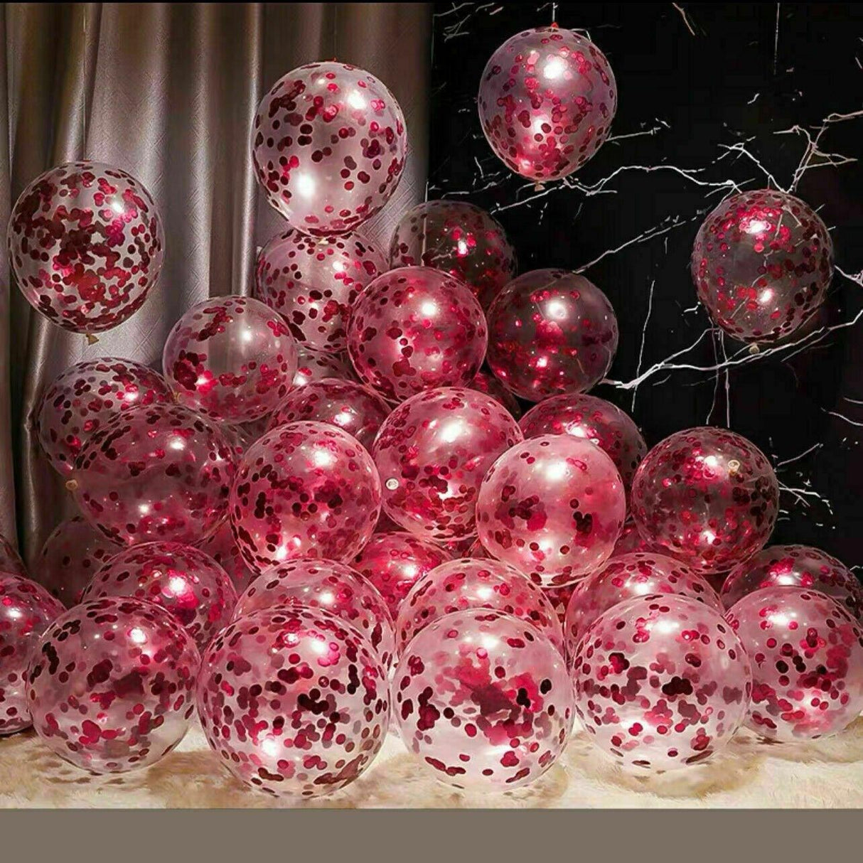 30cm Confetti Balloons Glitter Clear Latex 10PCS