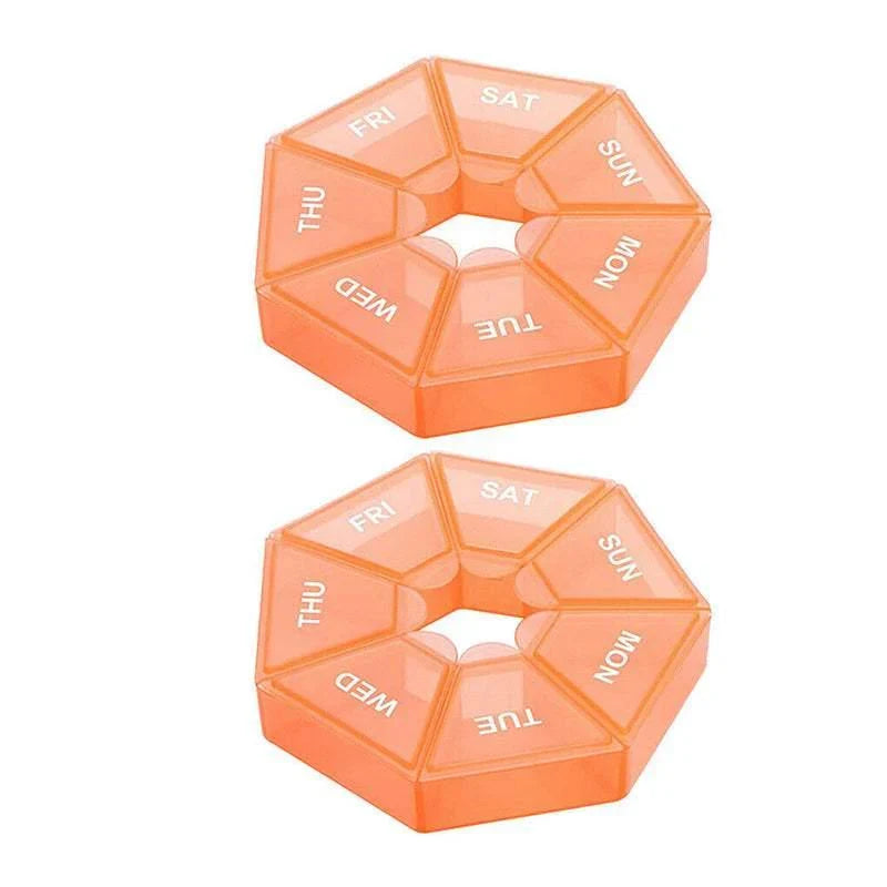 7Day Pill Box Medicine Dispenser 2PCS