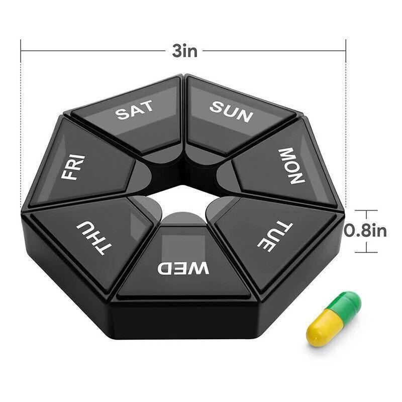 7Day Pill Box Medicine Dispenser 2PCS
