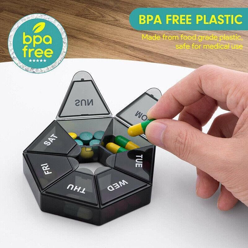 7Day Pill Box Medicine Dispenser 2PCS