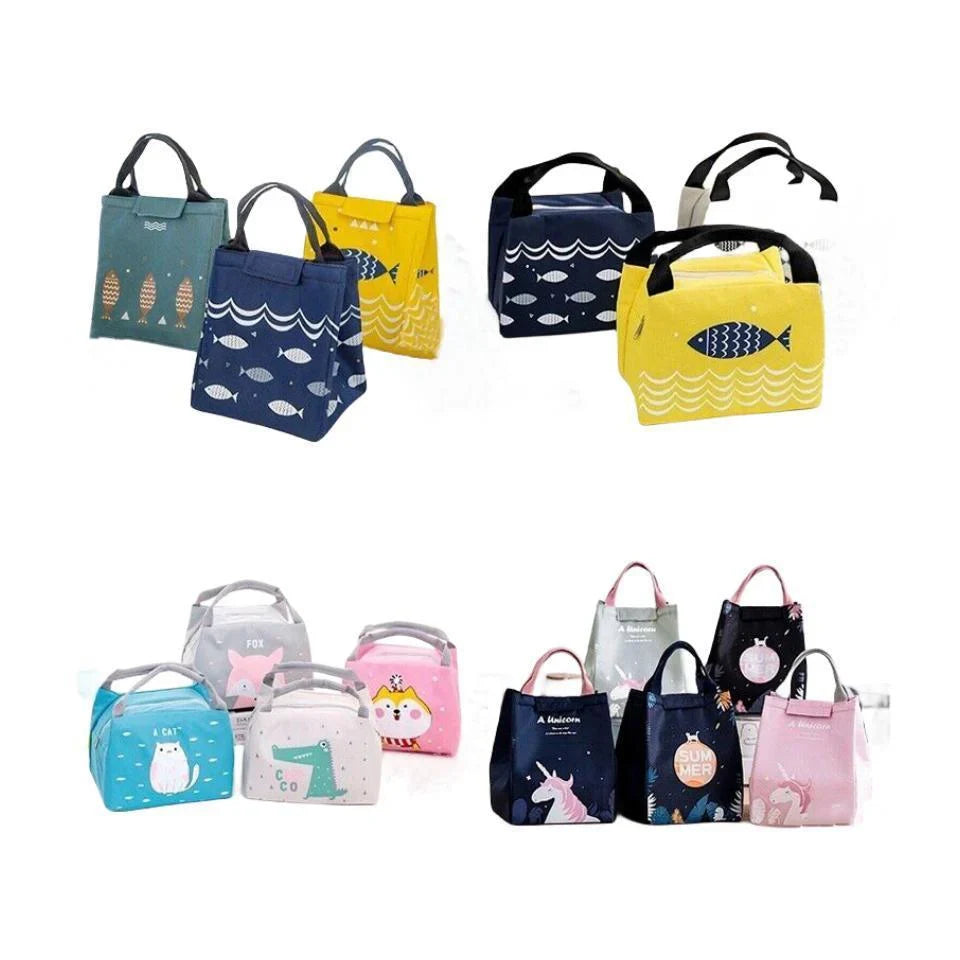 Portable Lunch Bag 1PC 5Sizes 27Sytles Thermal Insulated Bag - Discount Packaging Warehouse