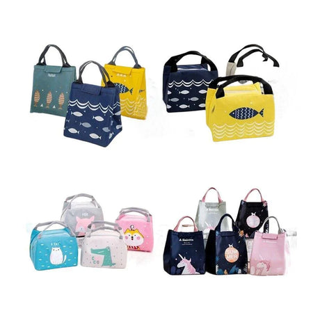 Portable Lunch Bag 1PC 5Sizes 27Sytles Thermal Insulated Bag - Discount Packaging Warehouse