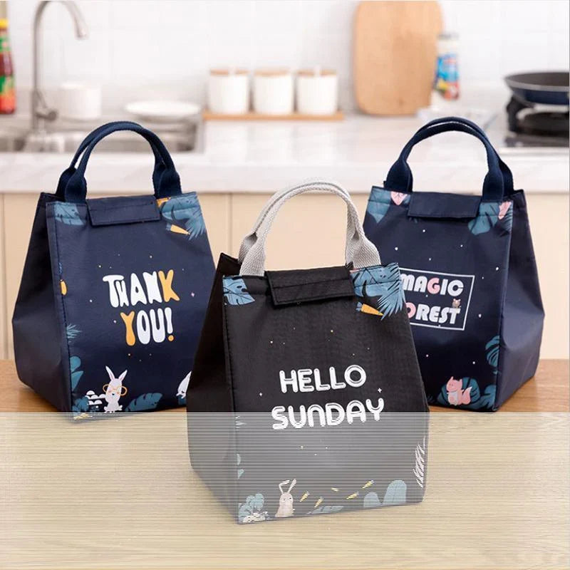 Portable Lunch Bag 1PC 5Sizes 27Sytles Thermal Insulated Bag - Discount Packaging Warehouse