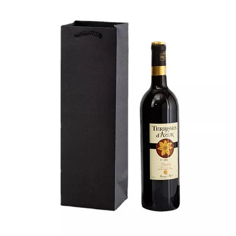 Elegant wine bottle bags showcasing various designs and colors, perfect for gifting.