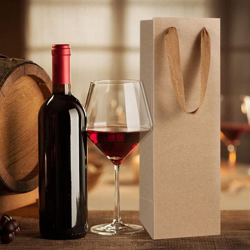 Elegant wine bottle bags showcasing various designs and colors, perfect for gifting.