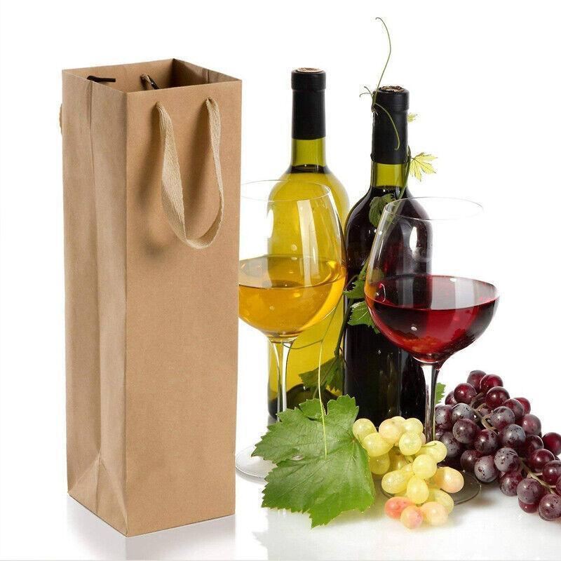 Elegant wine bottle bags showcasing various designs and colors, perfect for gifting.