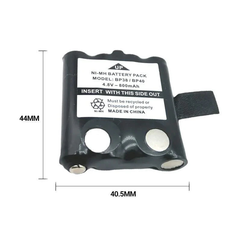 Recharegable Ni-Mh Replacement Batteries 2PCS for Handheld Radio Model BP38/BP40 - Discount Packaging Warehouse