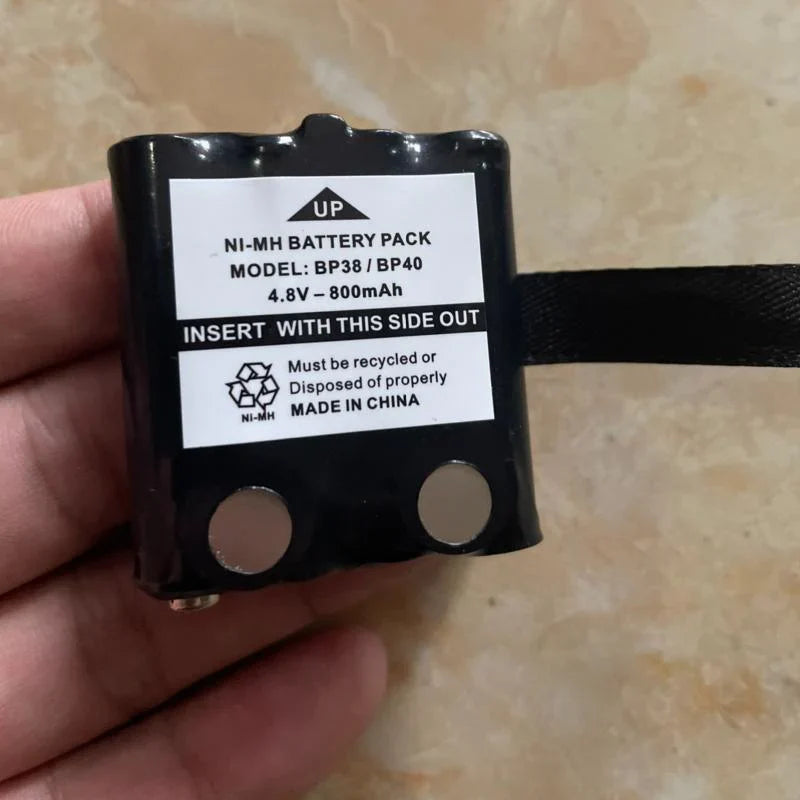 Recharegable Ni-Mh Replacement Batteries 2PCS for Handheld Radio Model BP38/BP40 - Discount Packaging Warehouse