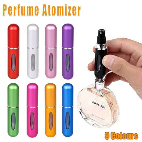 Refillable Perfume Atomizer 1PC 9Colours 5ml Portable Pump Spray Bottle - Discount Packaging Warehouse
