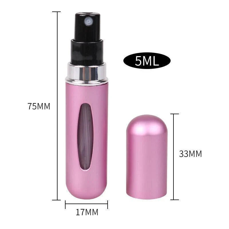 Refillable Perfume Atomizer 1PC 9Colours 5ml Portable Pump Spray Bottle - Discount Packaging Warehouse