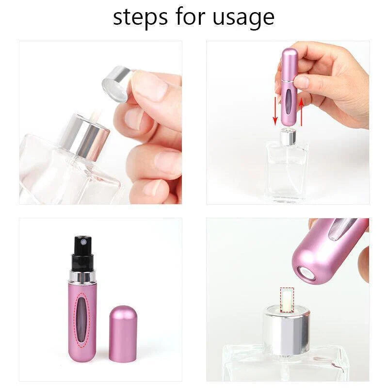 Refillable Perfume Atomizer 1PC 9Colours 5ml Portable Pump Spray Bottle - Discount Packaging Warehouse