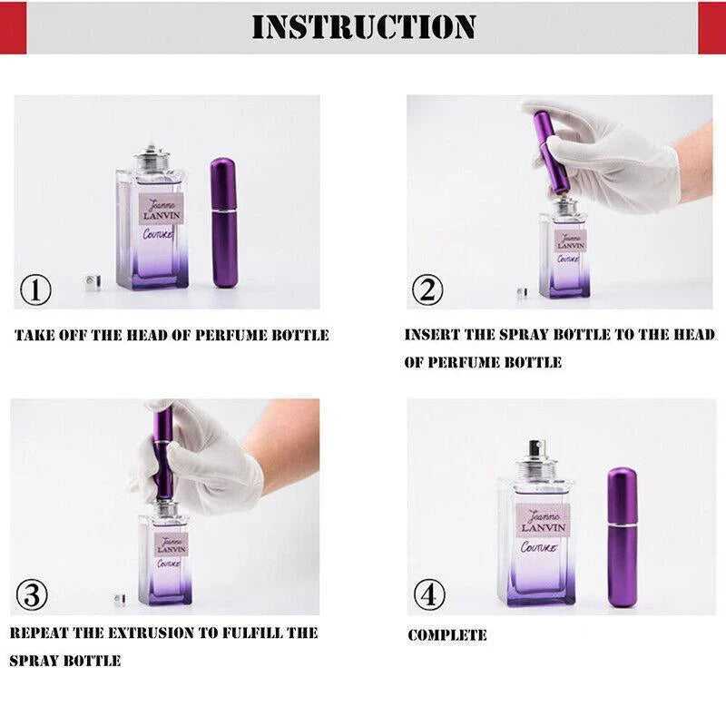 Refillable Perfume Atomizer 1PC 9Colours 5ml Portable Pump Spray Bottle - Discount Packaging Warehouse