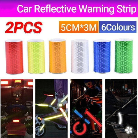 Reflective Safety Warning Conspicuity Tapes 2ROLLS 5cmx3M - Discount Packaging Warehouse