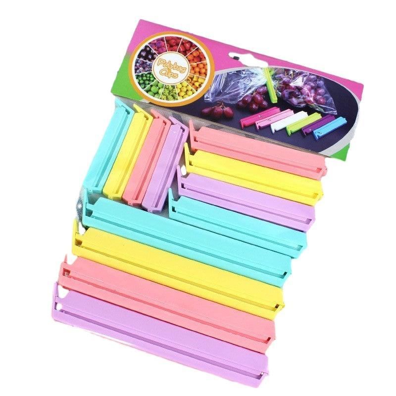 Reusable Bag Sealing Clips 12-24PCS 3Sizes 4Colours PVC - Discount Packaging Warehouse