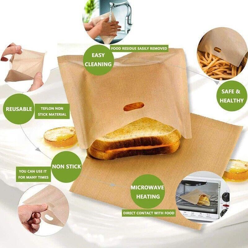 Reusable Toaster Bags 10-50PCS 16*16.5cm Gluten Free - Discount Packaging Warehouse