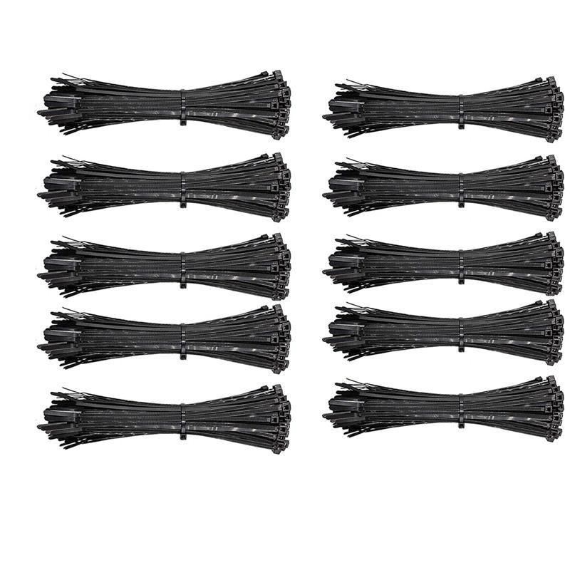 Plastic cable ties neatly organizing cables and wires, showcasing their durability and strength