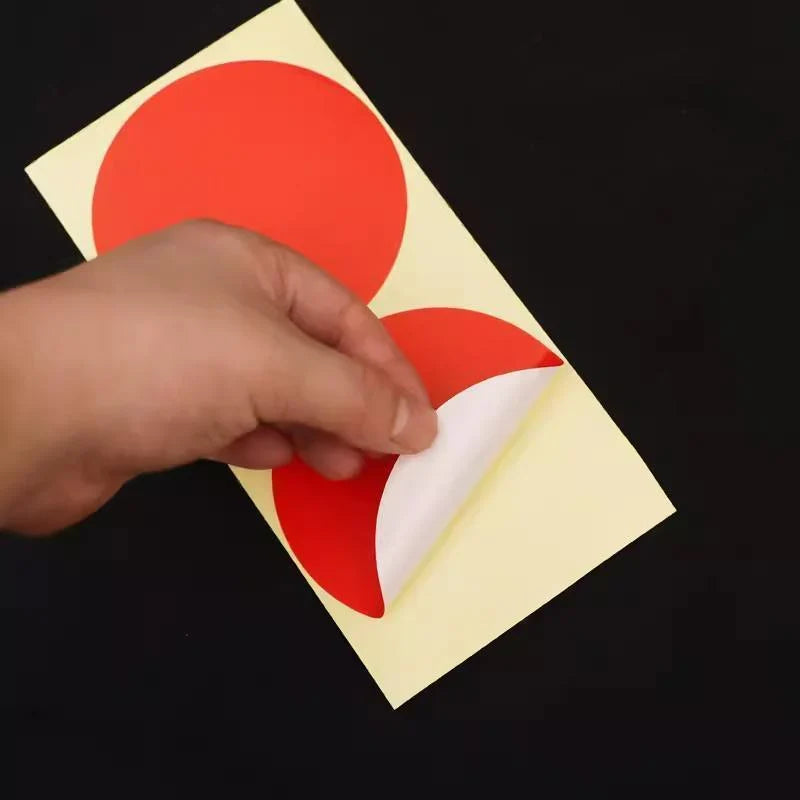 Self Adhesive Round Stickers 1-15Sheets 13Colours 100mm - Discount Packaging Warehouse