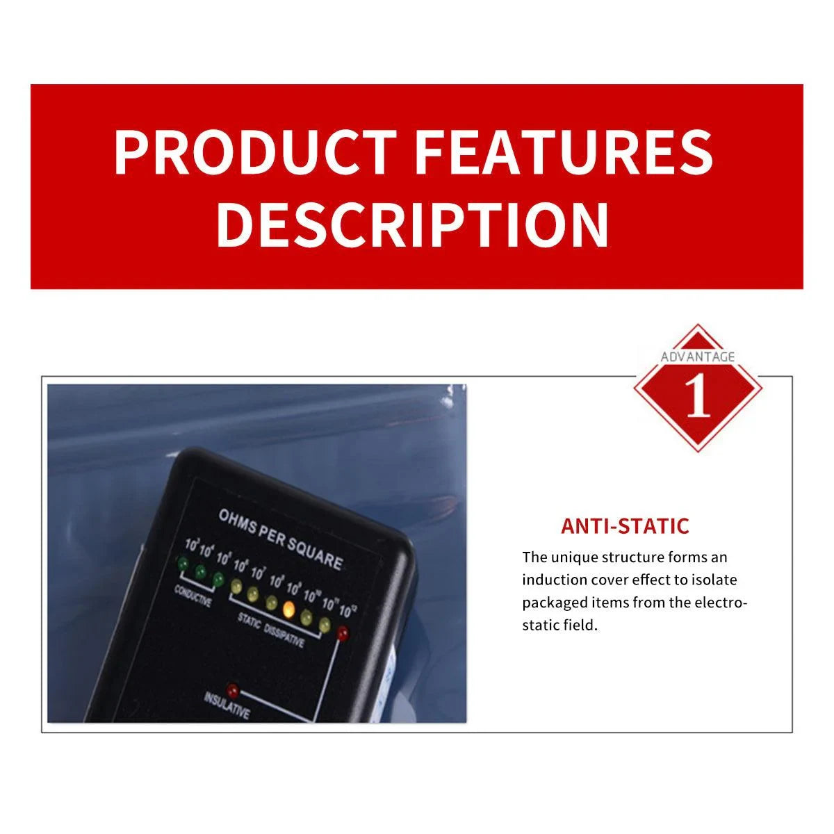 Plastic Self Sealing Bags 5Sizes 100PCS