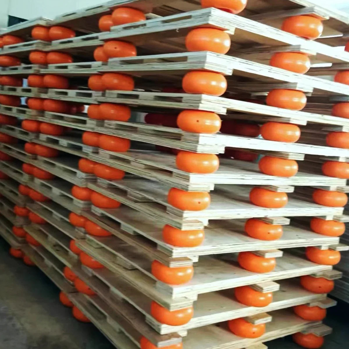 4pcs Wooden Box Shock-Absorbing Balls for Pallet Pads