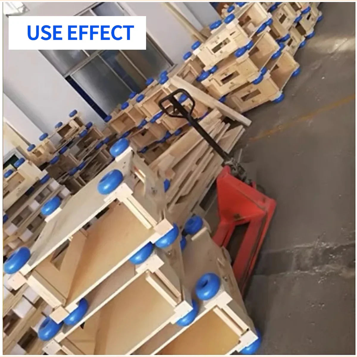 4pcs Wooden Box Shock-Absorbing Balls for Pallet Pads