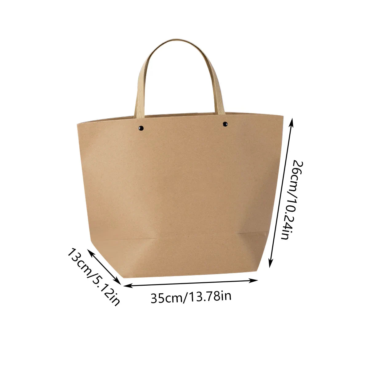 Boat Shaped Paper Tote Bag Gift Shopping Bag Recyclable 10 PCS