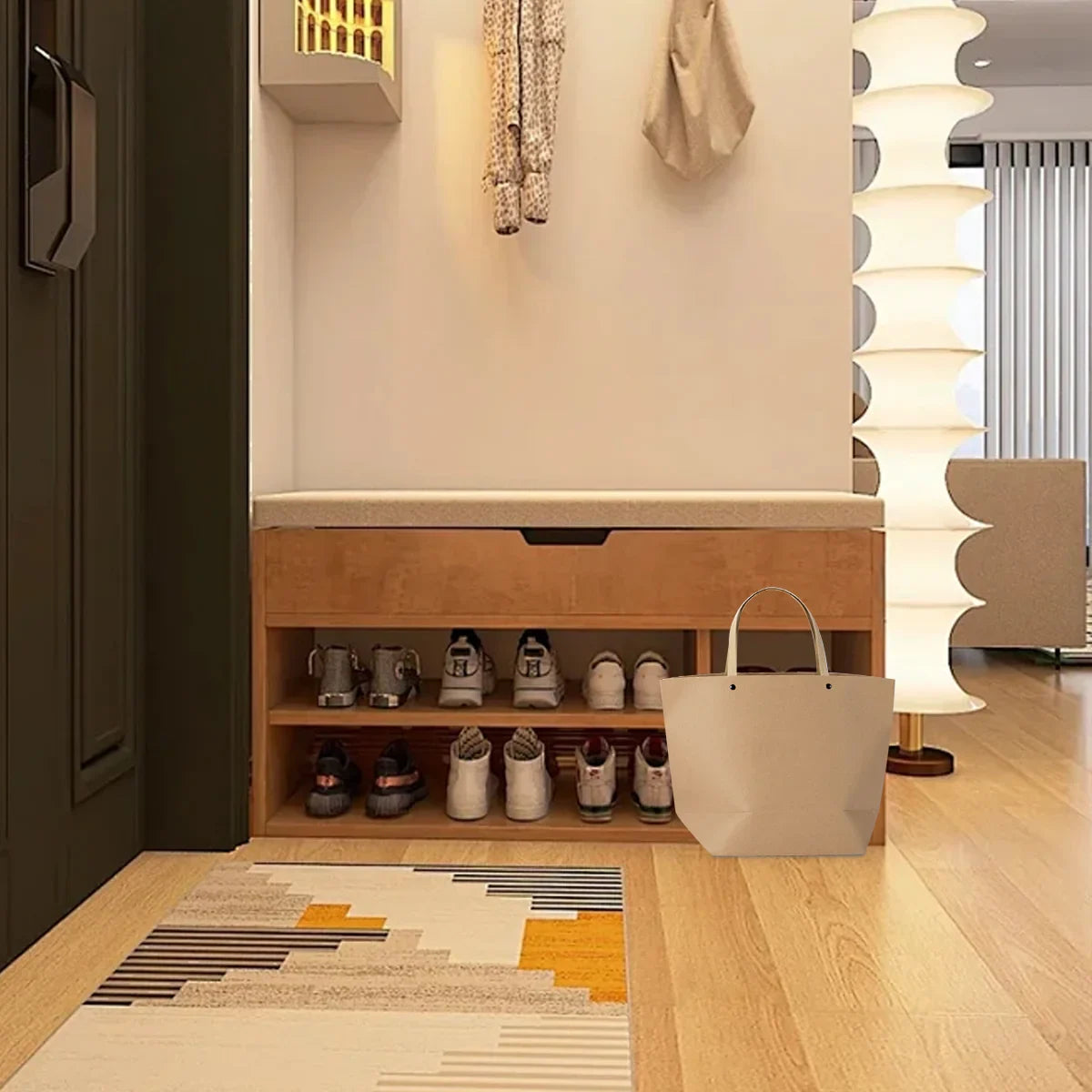 Boat Shaped Paper Tote Bag Gift Shopping Bag Recyclable 10 PCS