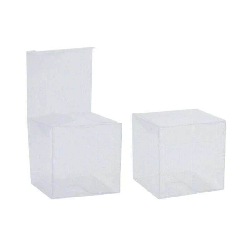 Elegant Clear Gift Boxes arranged on a festive table setting