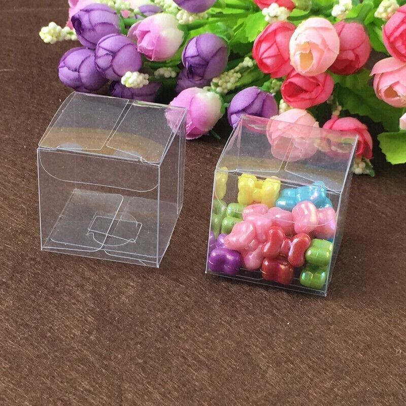 Elegant Clear Gift Boxes arranged on a festive table setting