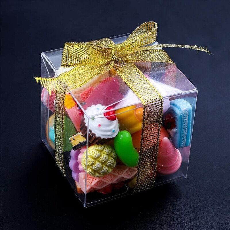 Elegant Clear Gift Boxes arranged on a festive table setting