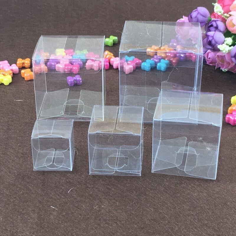 Elegant Clear Gift Boxes arranged on a festive table setting