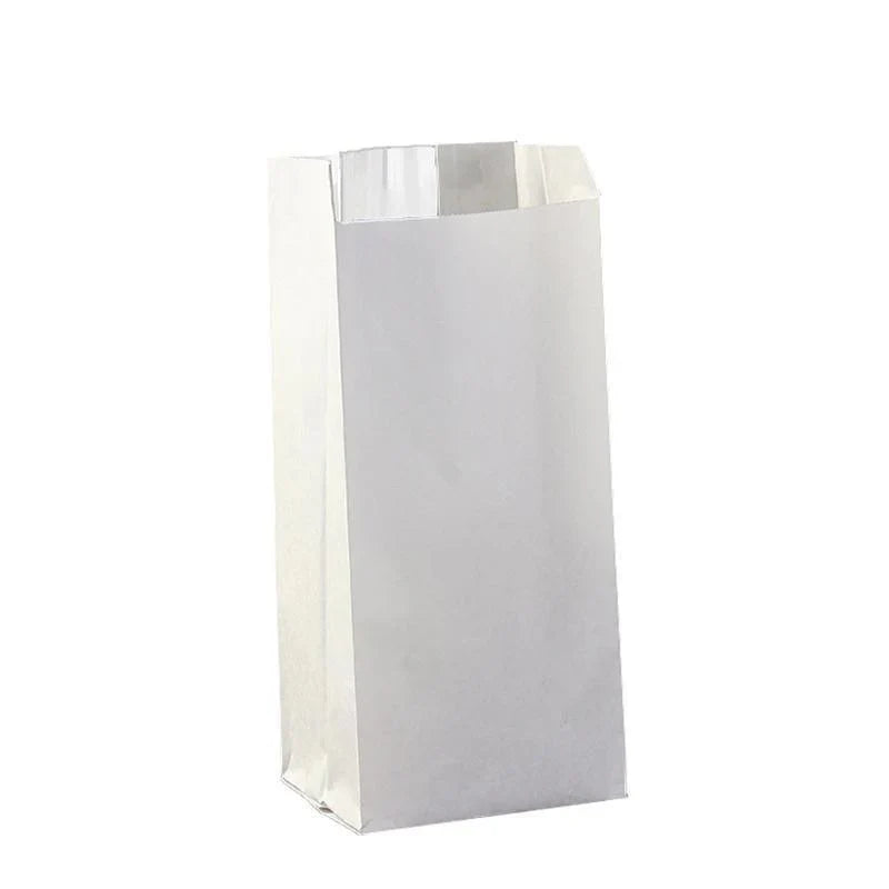 Kraft paper bags with strip window showcasing baked goods