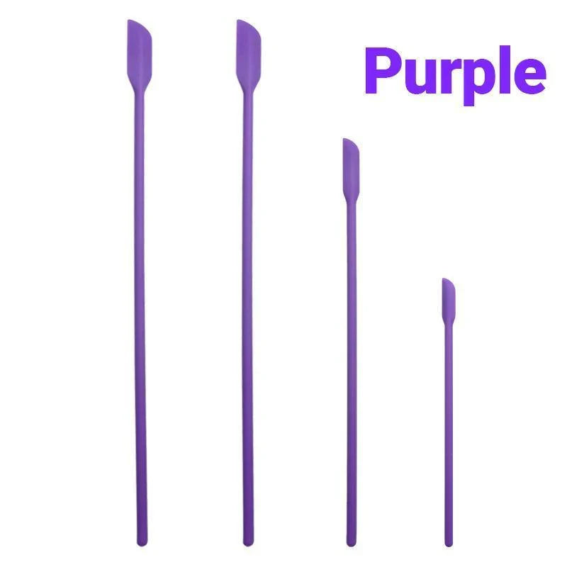 Silicone Spatula 4PCS 4Colours Mini Jar Scrapers Long Tip for Cosmetics Bottle - Discount Packaging Warehouse