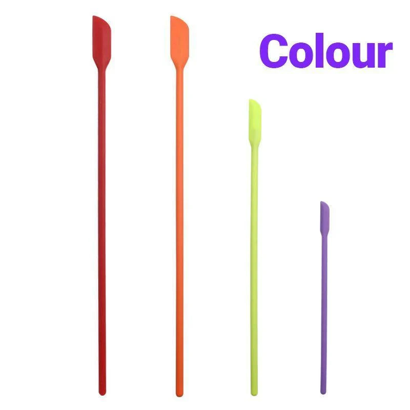 Silicone Spatula 4PCS 4Colours Mini Jar Scrapers Long Tip for Cosmetics Bottle - Discount Packaging Warehouse