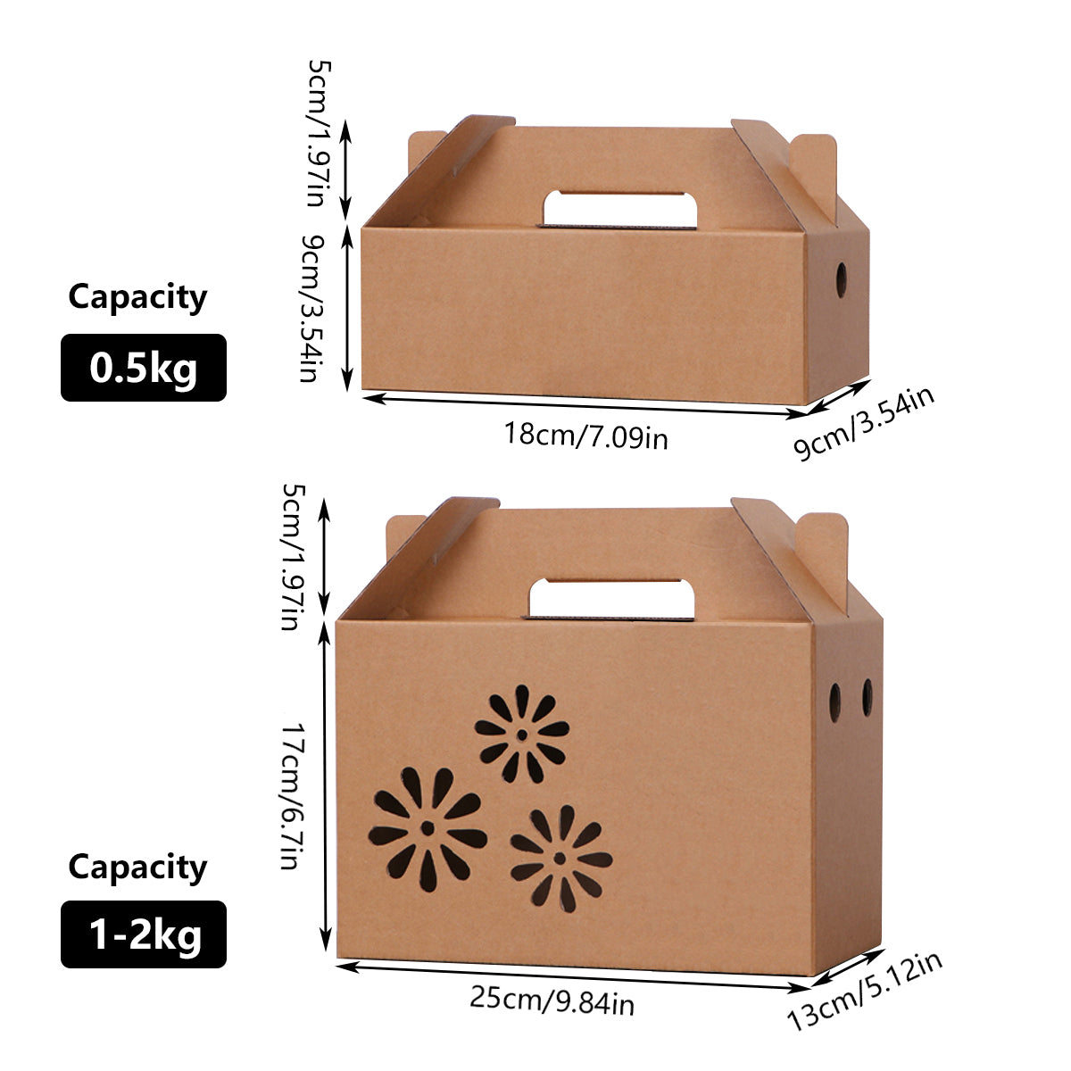 Kraft Paper Gift Box Durable Packaging for Birthday Wedding