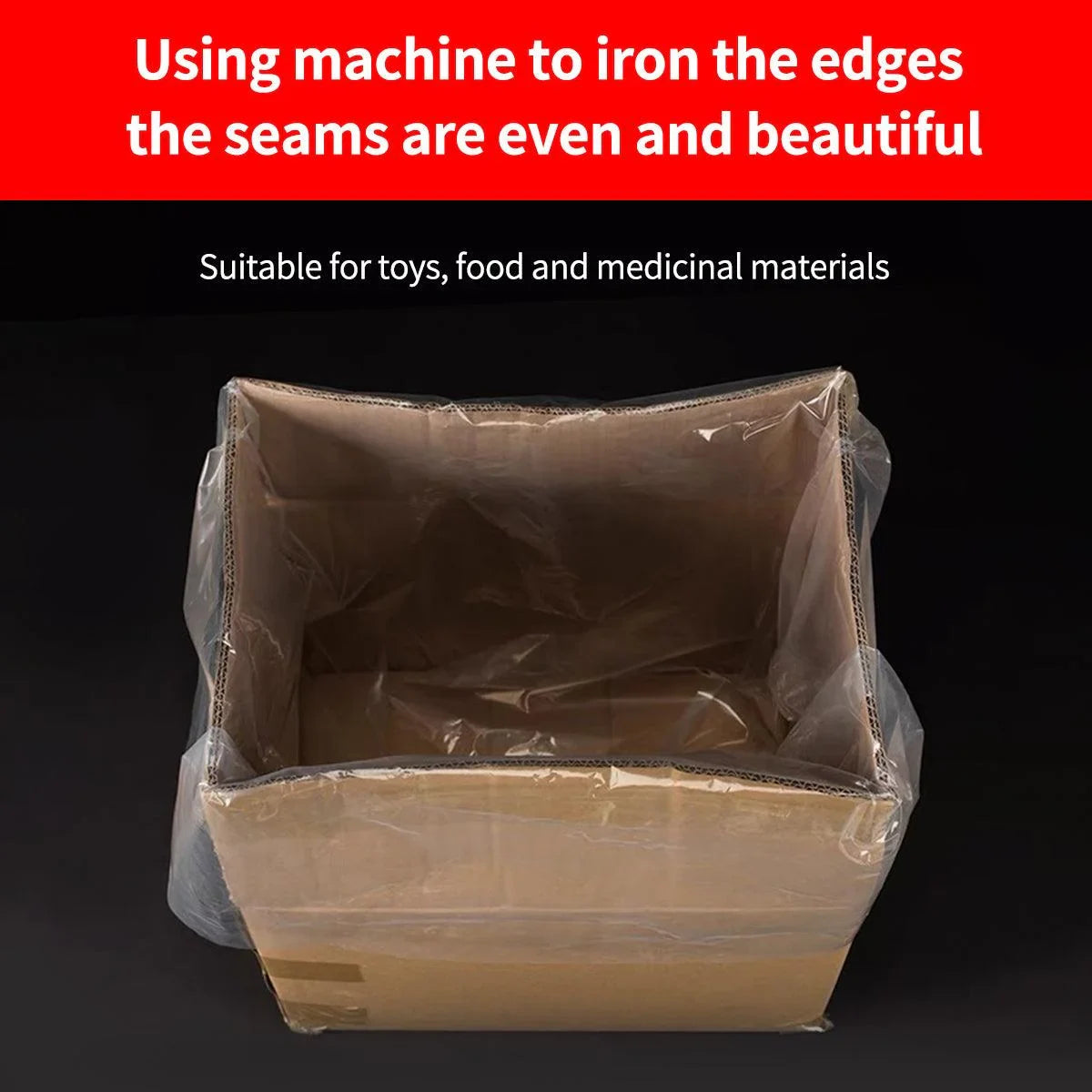 Large Transparent Plastic Square Dust Bags 50PCS