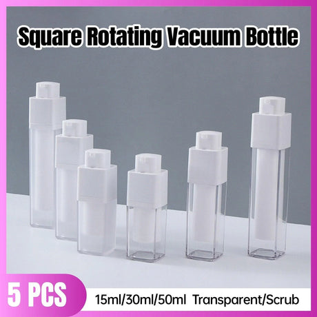 Square Pump Lotion Bottle 5pcs AS PP For Travel and Home Use