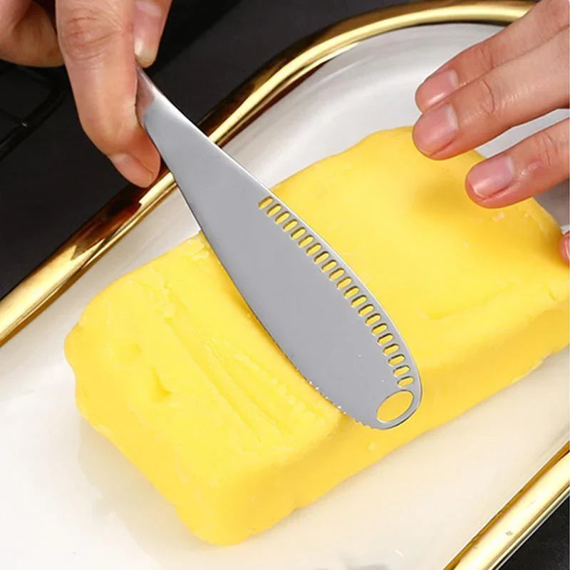 Stainless Steel Butter Knife 1PC 2Colours 21.8x2.7cm - Discount Packaging Warehouse