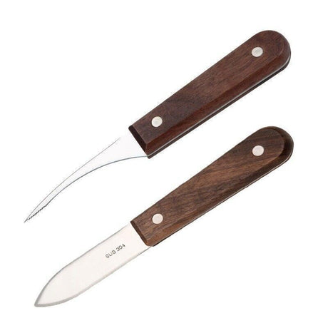 Stainless Steel Shrimp Peeler and Oyster Knife Set 2PCS - Discount Packaging Warehouse