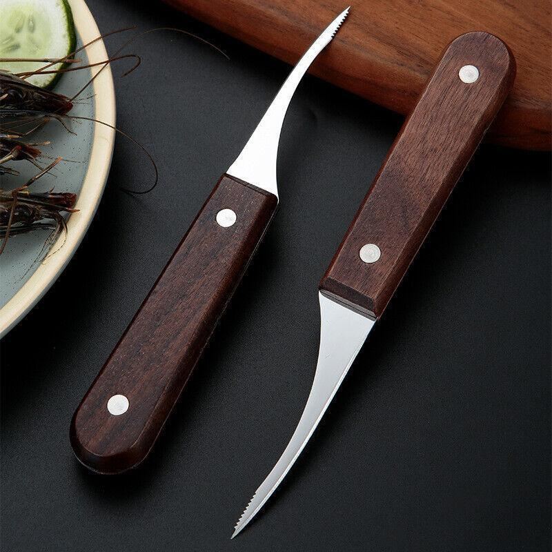 Stainless Steel Shrimp Peeler and Oyster Knife Set 2PCS - Discount Packaging Warehouse