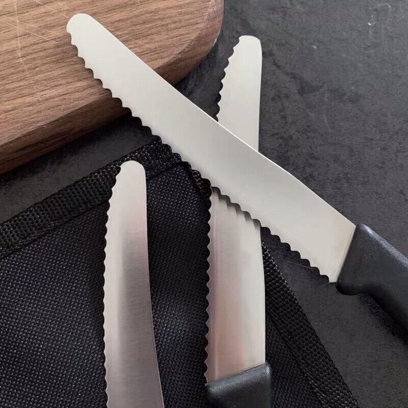 Stainless Steel Steak Knives Set 6PCS 22x2cm PP Handle - Discount Packaging Warehouse