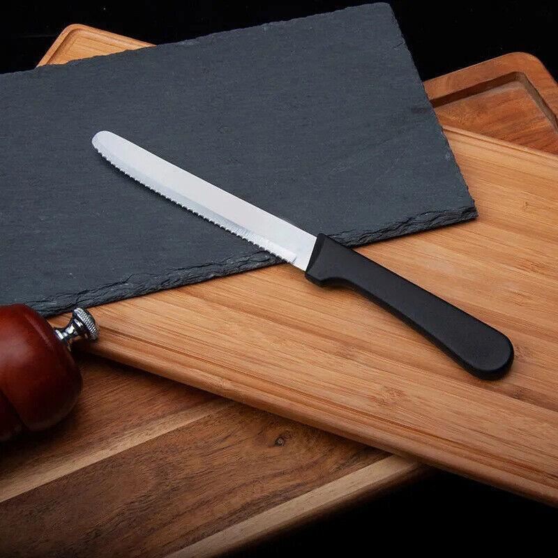Stainless Steel Steak Knives Set 6PCS 22x2cm PP Handle - Discount Packaging Warehouse