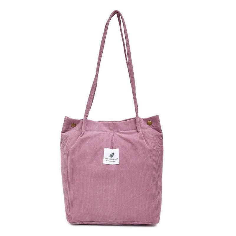 Stylish and durable corduroy tote bag for versatile everyday use