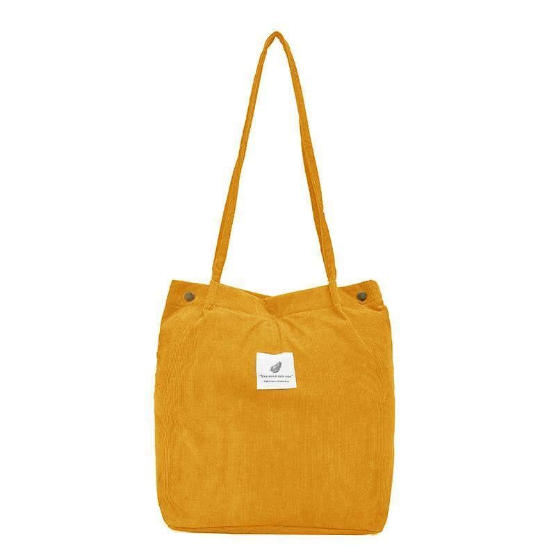 Stylish and durable corduroy tote bag for versatile everyday use