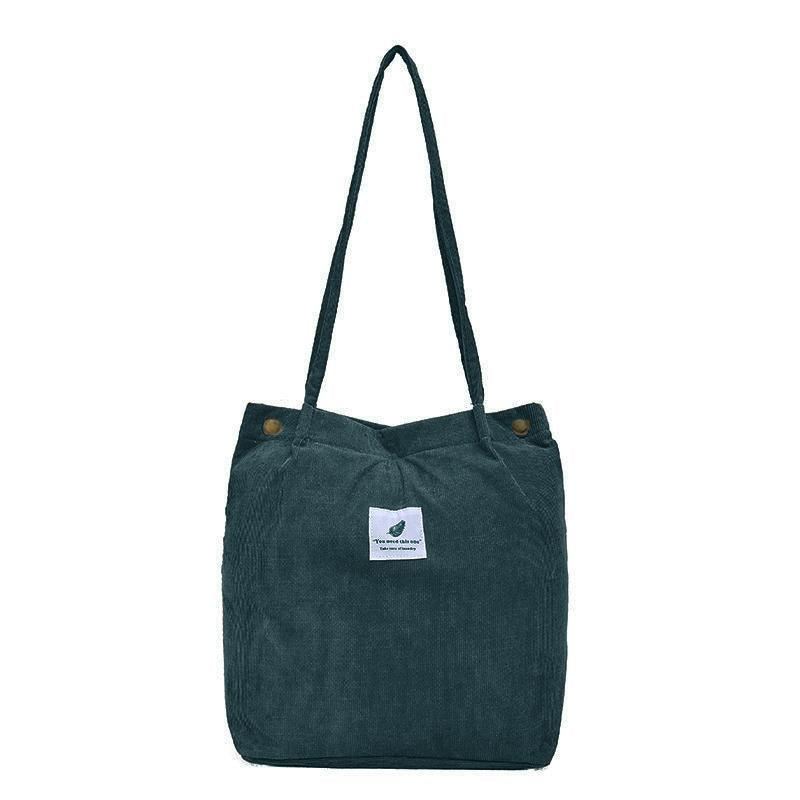 Stylish and durable corduroy tote bag for versatile everyday use